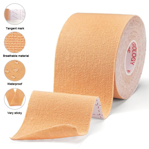 WOSWEIR-5 Size Kinesiology Tape Athletic Recovery Self Adherent Wrap Taping Medical Muscle Pain Relief Knee Pads Protector - Image 3
