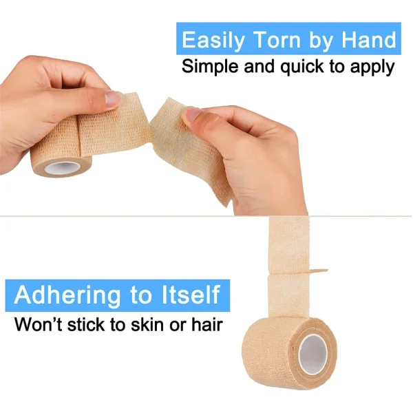 24 Pieces Self Adhesive Bandage Wrap Breathable Vet Wrap Cohesive Bandage First Aid for Pets Athletic Elastic Self Adherent Wrap - Image 5