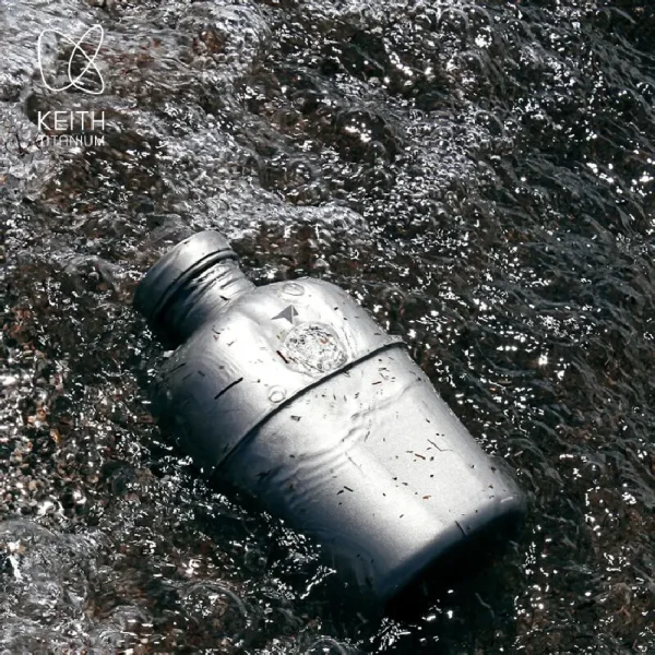 Keith Pure Titanium Outdoor Camping Hiking Canteen Mess Kit Water Bottle Set New Ultralight Carrying Pouch Ti3060 ﻿ - Image 6