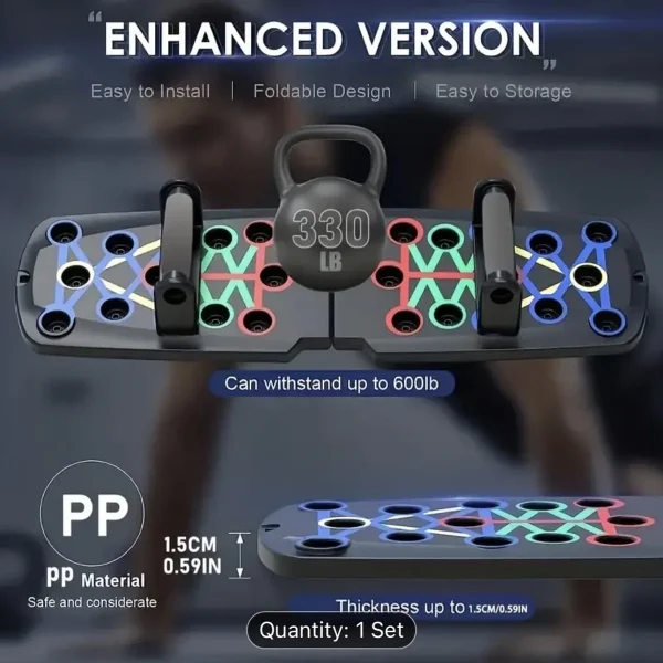 Solid Push Up Board Home Workout Equipment Multi-Functional Pushup Stands System Fitness Floor Chest Muscle Exercise Professiona - Image 3