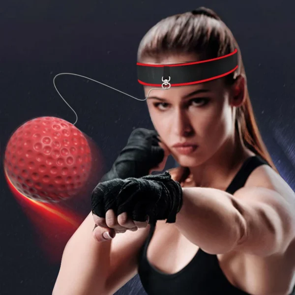 Boxing Training Ball Boxing Ball MMA Gear Improve Speed with Adjustable Headband Kids Boxing Equipment Great for Reflex Accuracy - Image 3