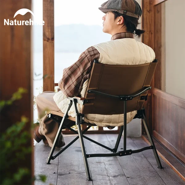 Naturehike 2024 New Camping Chair Quick Open Portable 120Kg High Load Outdoor Seat Folding Travel Fishing Garden Kermit Chairs - Image 2