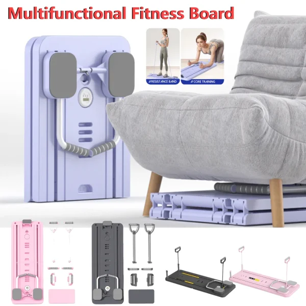 Abdominal Exercise Board with Timer Fitness Board Push-up Bar Leg & Arm Training Multifunctional Pilates Reformer Set Equipment - Image 2