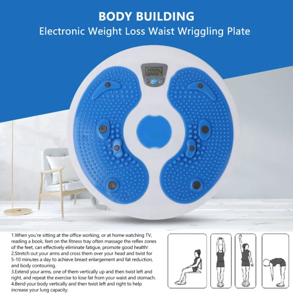 Waist Twister Plate Electronic Calorie Count Fitness Equipment Magnet Massage Waist Twister Plate