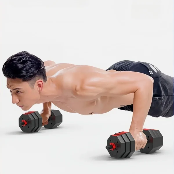 High Quality Set Adjustable Dumbbell Weight Select Fitness Workout Gym From 10/15/20KG Fitness Equipment Set Dumbbells - Image 6