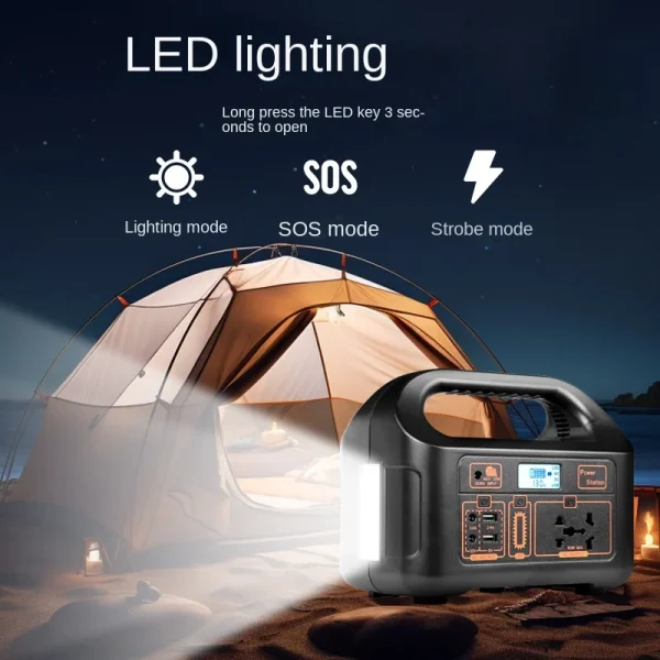 100W Portable Outdoor Generator 24000mAh Outdoor Camping Power Bank 110V/220V Battery Power Bank LED Display for Camping Fishing - Image 4