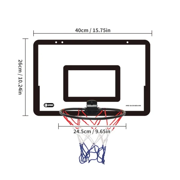 Children's wall mounted silent non porous foldable basketball stand indoor and outdoor activity basketball stand with basketball - Image 6