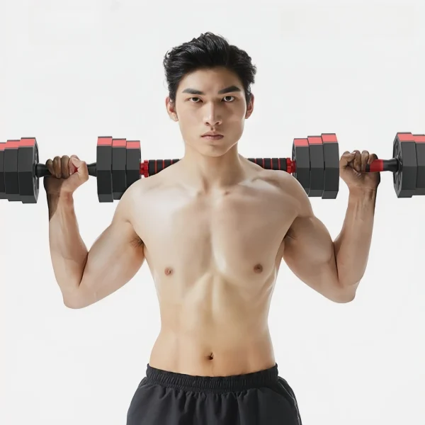 High Quality Set Adjustable Dumbbell Weight Select Fitness Workout Gym From 10/15/20KG Fitness Equipment Set Dumbbells - Image 5