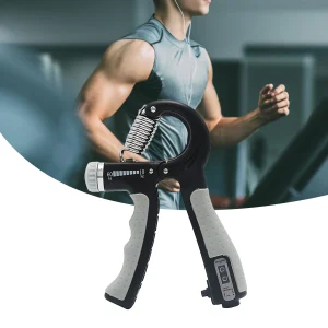 1Pc Hand Gripper with Counter R-Shape Non-slip ABS Hand Gripper Adjustable Resistance Forearm Strength Trainer Fitness Equipment