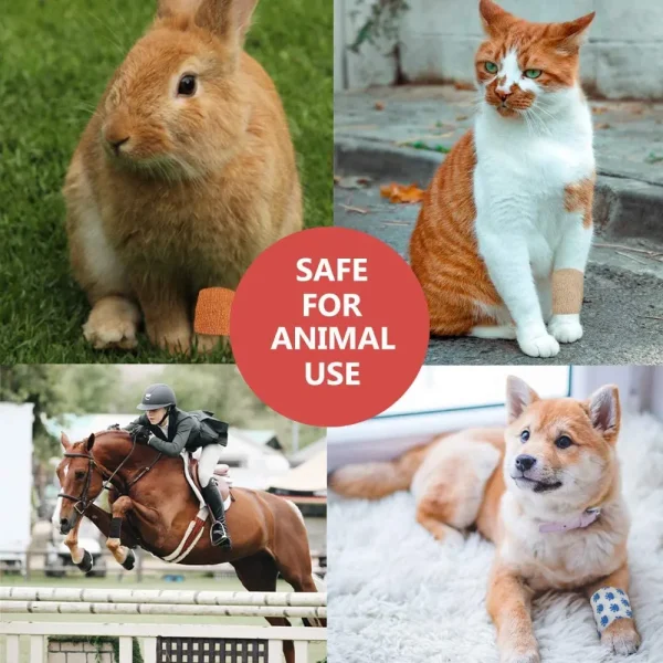 24 Pieces Self Adhesive Bandage Wrap Breathable Vet Wrap Cohesive Bandage First Aid for Pets Athletic Elastic Self Adherent Wrap - Image 6