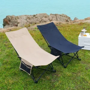 Outdoor Folding Recliner Portable Ultralight Fishing Chair Beach Camping Low Back Chair