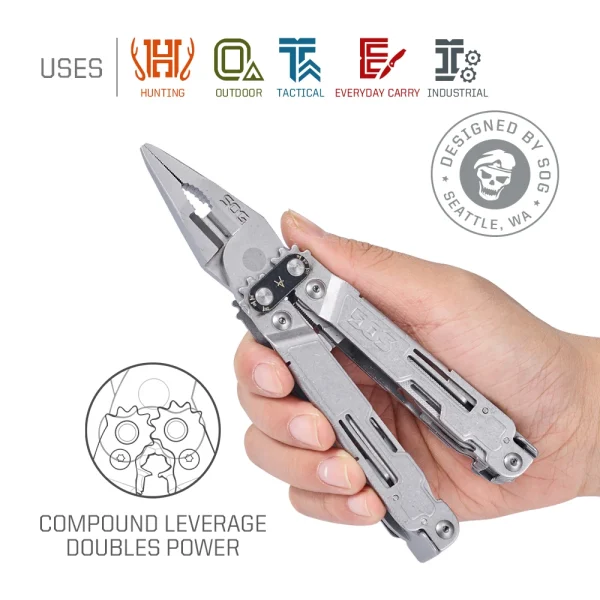 SOG 21 Tools PowerAccessDeluxe Multi-tool Folding Pliers Pocket Knives Portable Tactical EDC Outdoor Camping Survival Multi Tool - Image 2