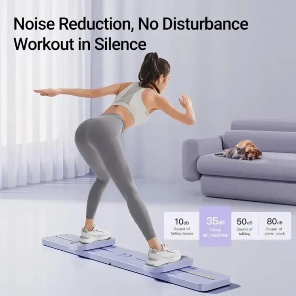 Foldable 3-in-1 Ski Trainer:Leg, Pelvic Hip Strengthener for Postpartum Women, Home Gym Fitness Board Push Up Bar Exercise - Image 6