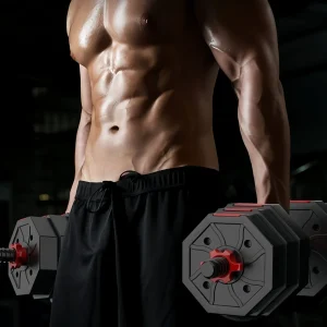 High Quality Set Adjustable Dumbbell Weight Select Fitness Workout Gym From 10/15/20KG Fitness Equipment Set Dumbbells