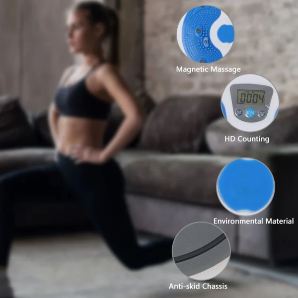 Waist Twister Plate Electronic Calorie Count Fitness Equipment Magnet Massage Waist Twister Plate - Image 3