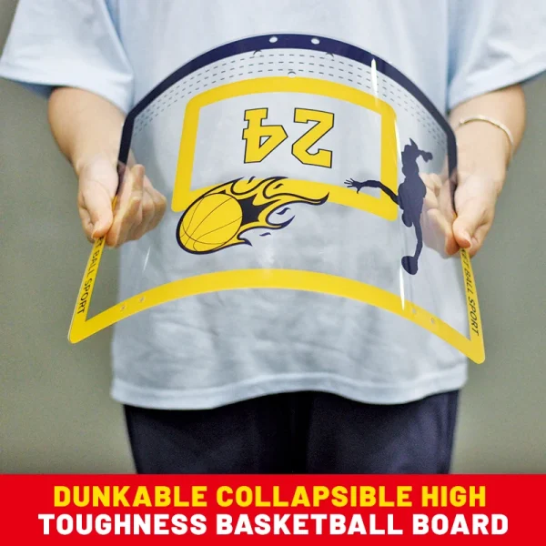Children's wall mounted silent non porous foldable basketball stand indoor and outdoor activity basketball stand with basketball - Image 2