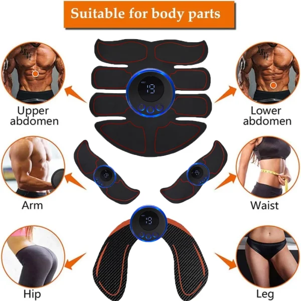 Chargeable Sport Muscle Stimulator Fitness Equipment EMS ABS Abdominal Trainer Weight Loss Body Slimming Anti Cellulite Hip Lift - Image 6