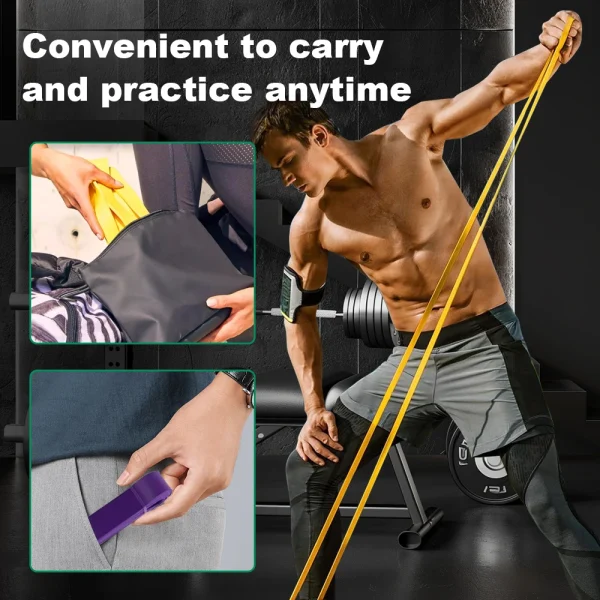 5~120lbs Fitness Resistance Band Boxing Agility Training Workout Gym Equipment Yoga Pilates Accessories Rubber Band Home Gym - Image 3