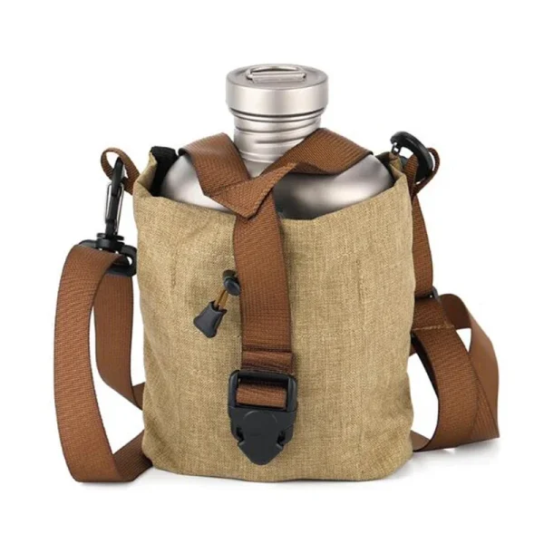 Keith Pure Titanium Outdoor Camping Hiking Canteen Mess Kit Water Bottle Set New Ultralight Carrying Pouch Ti3060 ﻿ - Image 5