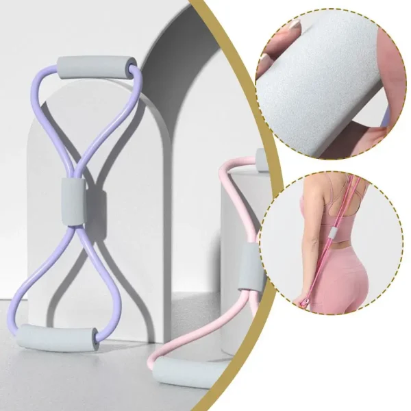 8-shaped Resistance Bands Yoga Fitness Accessories Rubber Pull Rope Training For Women Neck Exercise Stretch G4Z9 - Image 2