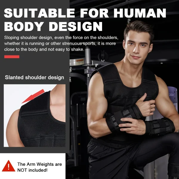 Adjustable Weight Vest, Ankle Weights With Weights, Wrist Weights, Gym Running Weights Strength Training Equipment Fitness Tools - Image 4