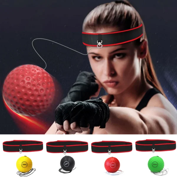 Boxing Training Ball Boxing Ball MMA Gear Improve Speed with Adjustable Headband Kids Boxing Equipment Great for Reflex Accuracy - Image 2