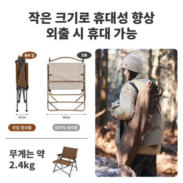 Naturehike 2024 New Camping Chair Quick Open Portable 120Kg High Load Outdoor Seat Folding Travel Fishing Garden Kermit Chairs - Image 4