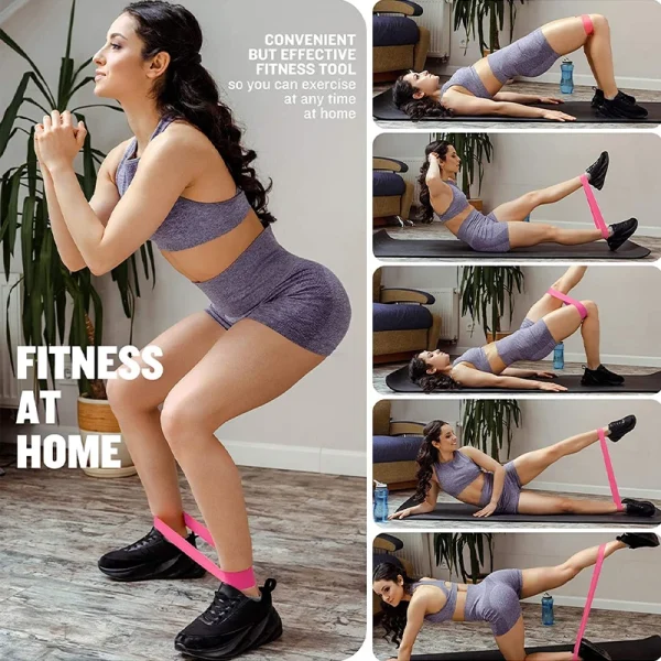 Portable Fitness Workout Equipment Rubber Resistance Bands Yoga Gym Elastic Gum Strength Pilates Crossfit Women Weight Sports - Image 5