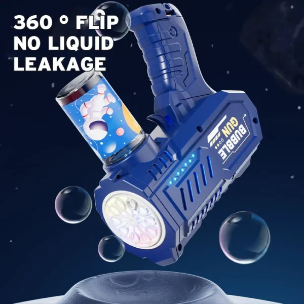Fully Automatic Bubble Gun Rocket Bubbles Machine Automatic Blower with Bubble Liquid Toy for Kids Beach Outdoor Bubble Gifts - Image 4