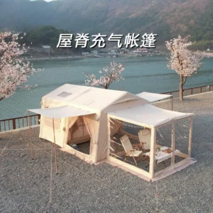 Outdoor Roof Inflatable Tent for Outdoor Shade and Rain Protection. Large Camping Tent. Mobile Family Tent. Roof Top Tent.