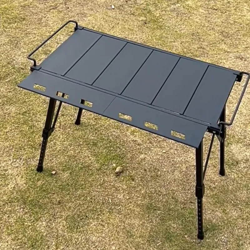 Aluminum Alloy Picnic Folding Table Portable Multi-functional Adjustable Barbecue Camping Table Outdoor Camping Furnishings