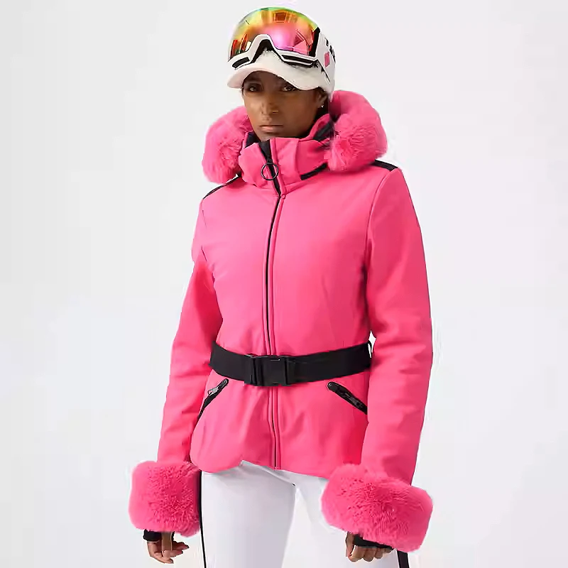 2025 New Women Sport Ski Jackets Windproof Breathable Adult Solid Snow Hooded Skiing Top Waterproof Outdoor Snowboarding Clothes - Image 3