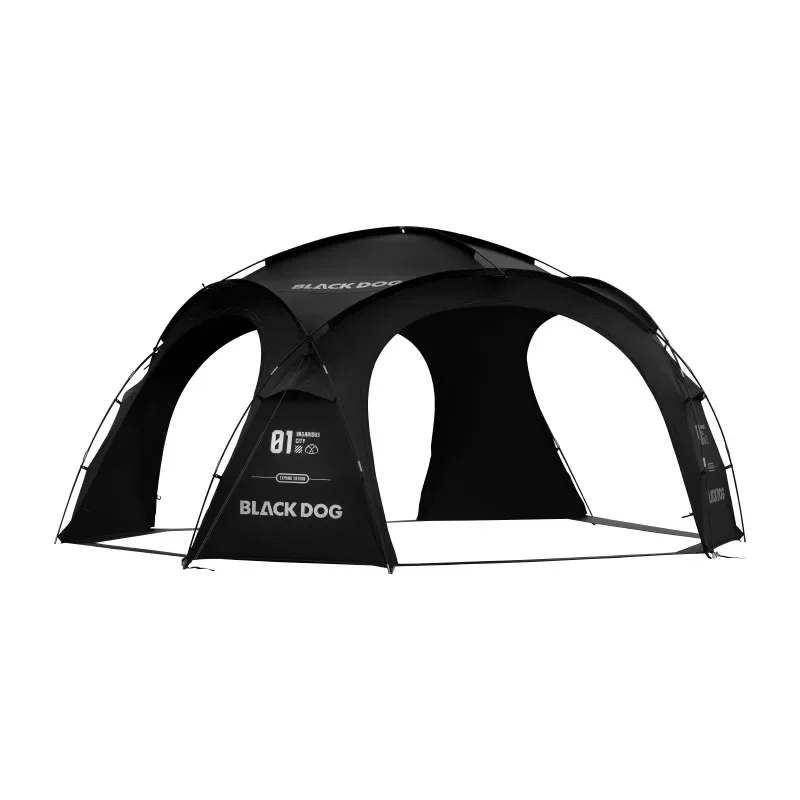 BLACK DOG Outdoor Camping Waterproof Camping Portable Family Tent Expansion Hiking Large Tent Black Glue Luxury Tent - Image 5