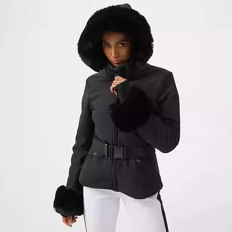 2025 New Women Sport Ski Jackets Windproof Breathable Adult Solid Snow Hooded Skiing Top Waterproof Outdoor Snowboarding Clothes - Image 4