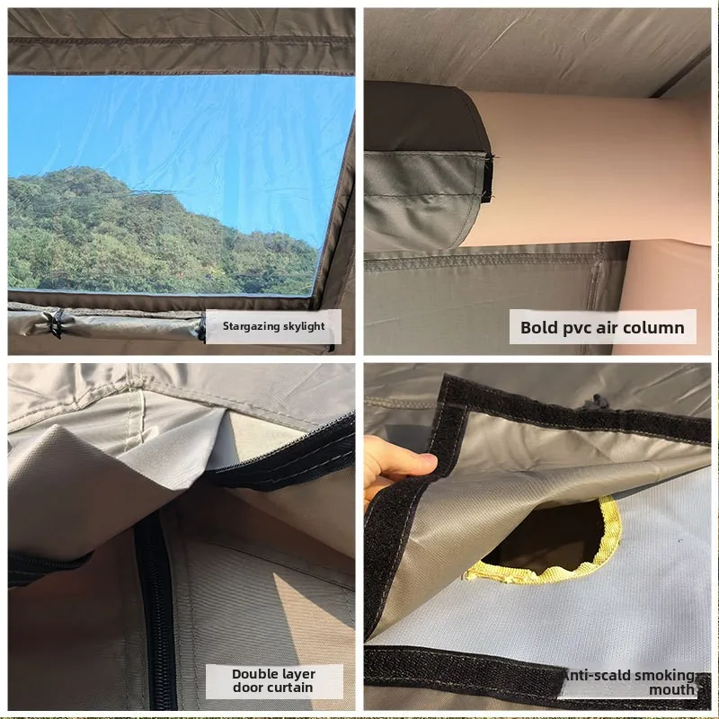 Outdoor Camping Style Folding Gazebos Large Space Awning Camping Inflatable Canopy Tent Thickened Patio Portable Pergola Tent - Image 4