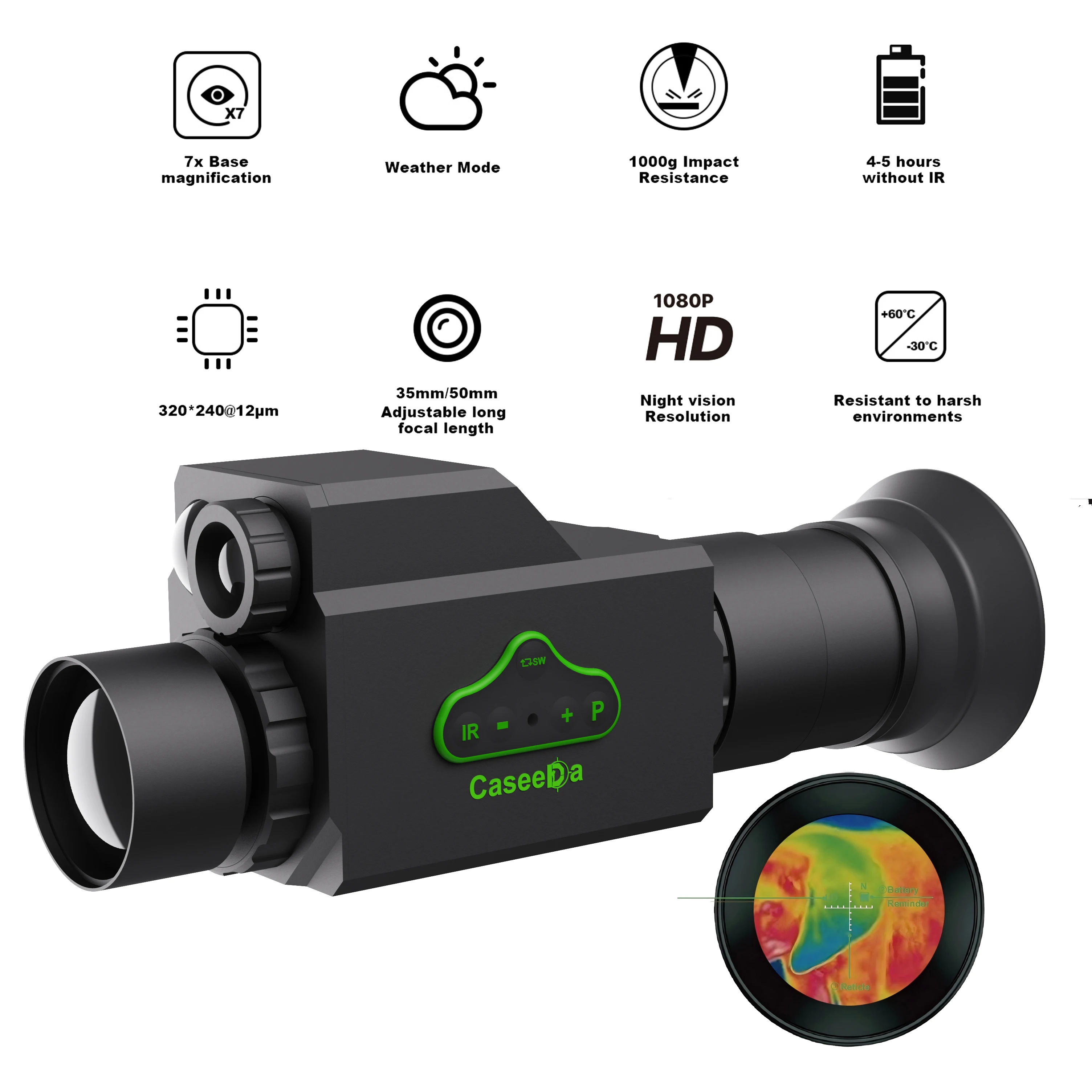 Usa Warehouse MV265pro 320m Detection Thermal Imaging Monocular Night Vision Scope Infrared Camera for Hunting and Outdoor Use