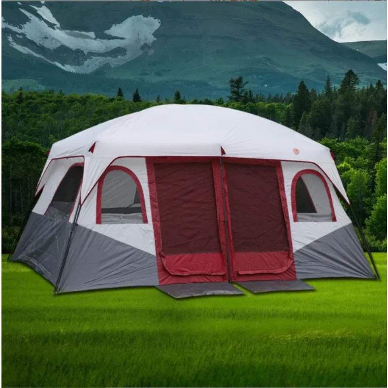 YOUSKY Large Space Outdoor Camping Tents 8+ People Double Layers Luxury 2 Bedrooms 1 Lliving Room Family Travel Camping Tent - Image 3