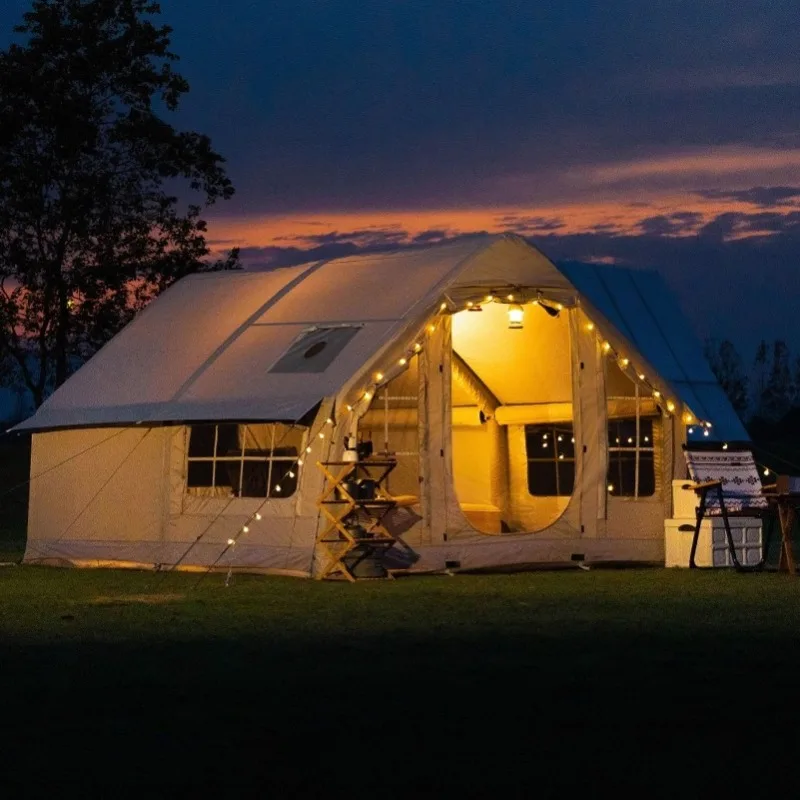 Portable Relaxing Inflatable Tents Park Grassland Foldable Four Seasons Outdoor Tents Quick Automatic Opening Camping Supplies