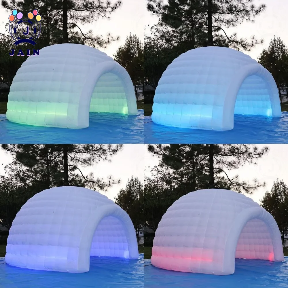 4.5m White Inflatable Dome Tent Outdoor Lighting Inflatable Igloo Dome Inflatable Party Tent With Blower For Camping Festival - Image 6