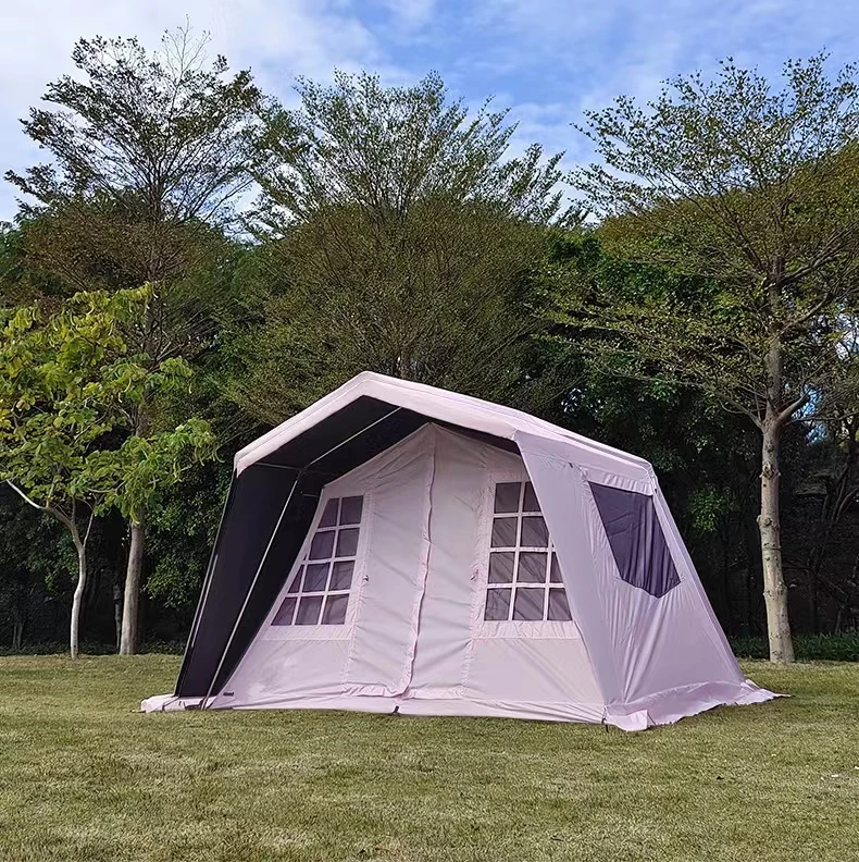 Black Large Villa Tent Outdoor Multi-person Camping Tent Luxury Cabin Tent - Image 3