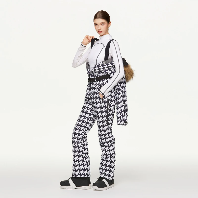 2025 Women Winter Outdoor Windproof Waterproof Warm One-piece Skiing Suit Slim Fit Female Single Double Board POLYESTER Jumpsuit - Image 5