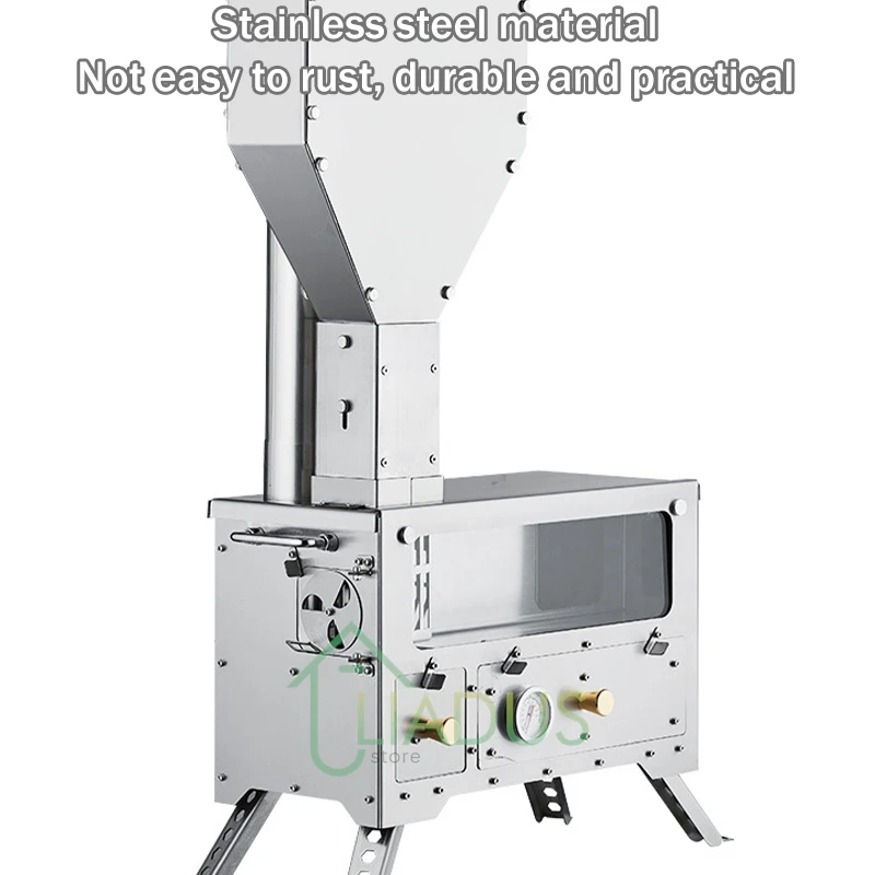 Outdoor Wood Stove Stainless Steel Heater Durable Compact & Portable Cooking Stove Outdoor Lightweight Camping Cooking Supplies - Image 3
