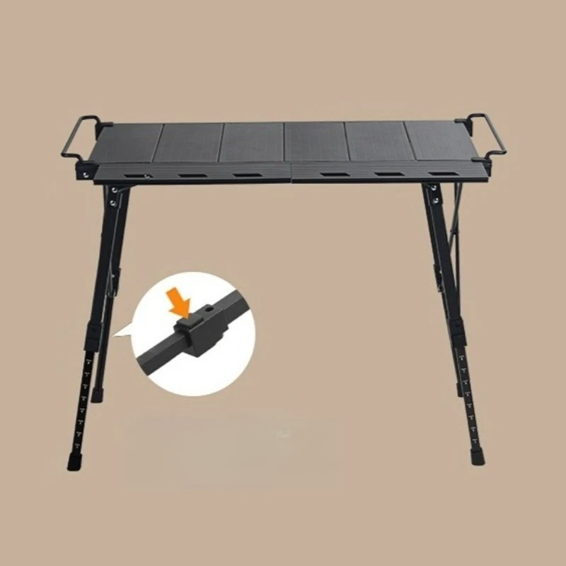 Aluminum Alloy Picnic Folding Table Portable Multi-functional Adjustable Barbecue Camping Table Outdoor Camping Furnishings - Image 2