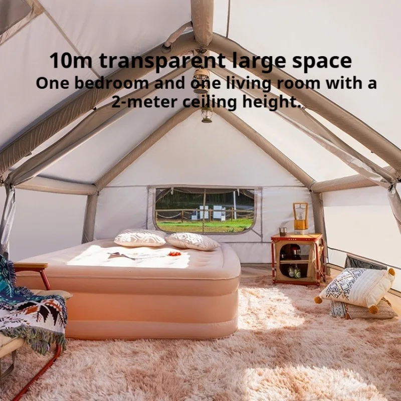 Portable Relaxing Inflatable Tents Park Grassland Foldable Four Seasons Outdoor Tents Quick Automatic Opening Camping Supplies - Image 3