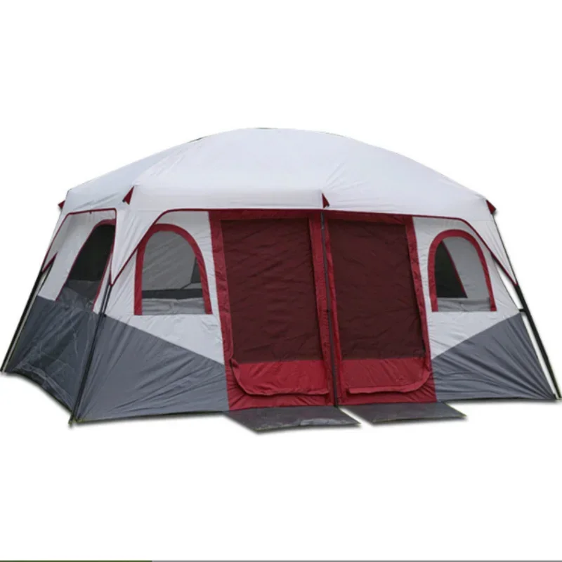 YOUSKY Large Space Outdoor Camping Tents 8+ People Double Layers Luxury 2 Bedrooms 1 Lliving Room Family Travel Camping Tent - Image 2