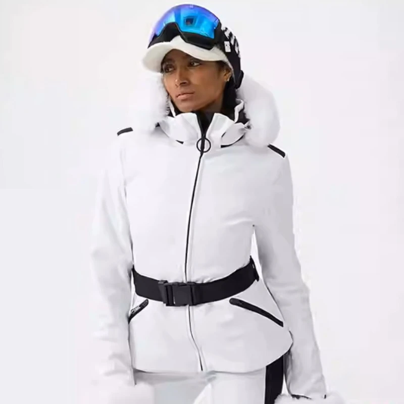 2025 New Women Sport Ski Jackets Windproof Breathable Adult Solid Snow Hooded Skiing Top Waterproof Outdoor Snowboarding Clothes - Image 2