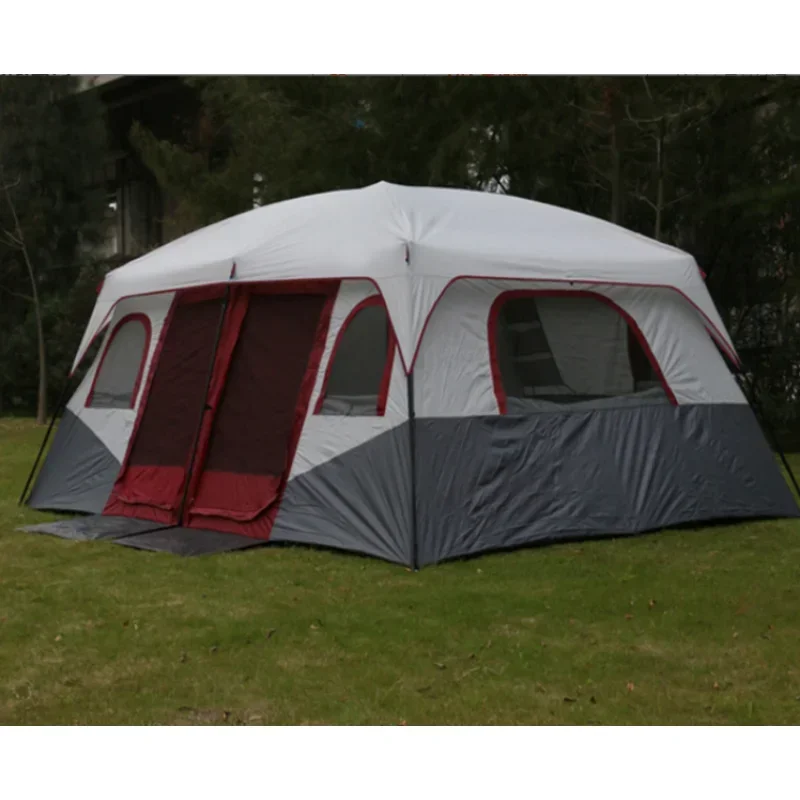 YOUSKY Large Space Outdoor Camping Tents 8+ People Double Layers Luxury 2 Bedrooms 1 Lliving Room Family Travel Camping Tent - Image 5