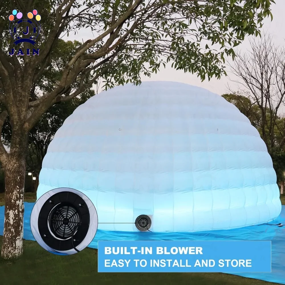 4.5m White Inflatable Dome Tent Outdoor Lighting Inflatable Igloo Dome Inflatable Party Tent With Blower For Camping Festival - Image 2