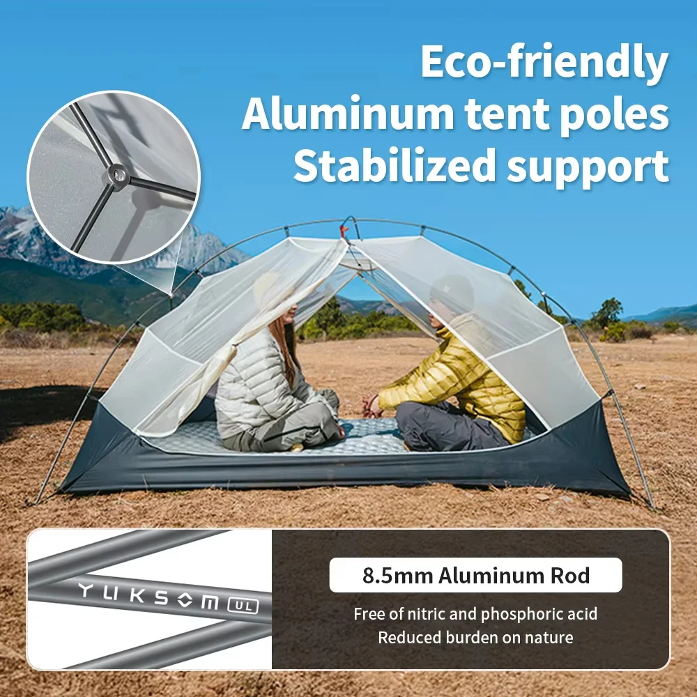 Naturehike Mongar UL 2 Tent 2 Person Backpacking Tent 20D Ultralight Travel Tent Waterproof Hiking Survival Outdoor Camping Tent - Image 3