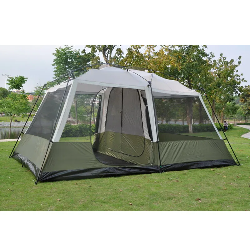 Ultralarge Camping Tent with 2 Sleeping Rooms and 1 Hall for 6-12 Persons Double Layer Waterproof Windproof for Outdoor Camping - Image 5
